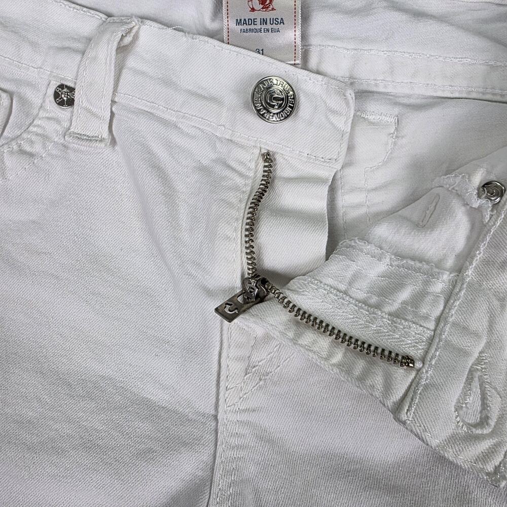 True Religion Jeans Womens 31 White Casey Low Rise Skinny Stretch Denim USA - Picture 12 of 16